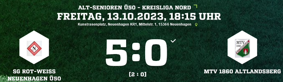 Ü50: Herbe Niederlage auch im Derby in Neuenhagen