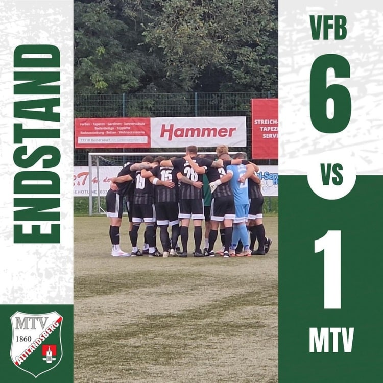 1. Pokalrunde Ostbrandenburgpokal<br />
VfB Steinhöfel vs. MTV 1860 Altlandsberg 6:1 (3:0)