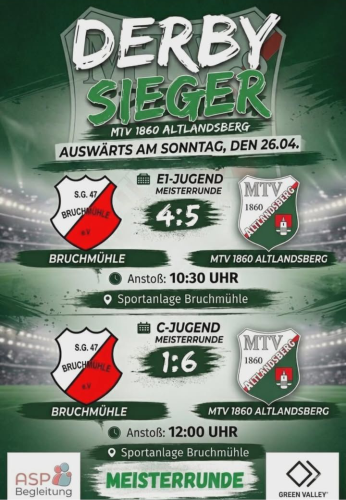 Die Junioren vom MTV 1860 Altlandsberg stellen klar wer wirklich Stadtmeister 2026 ist